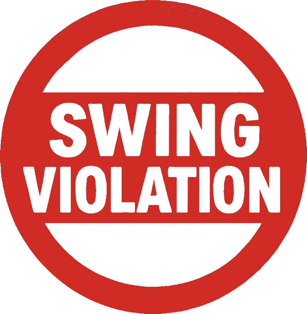 Swing Violation Logo - Prohibition sign with text